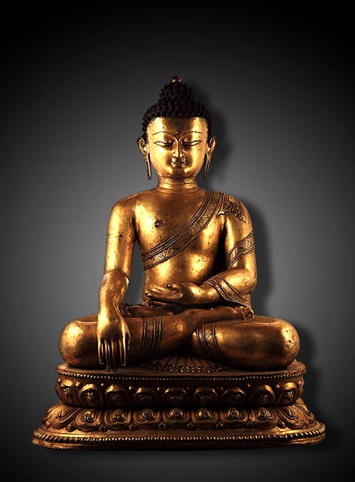 231号拍品 清 铜鎏金释迦摩尼佛像 成交价：135万