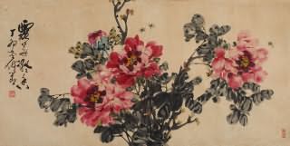 邵仲节-牡丹露华凝香拍卖预展,邵仲节作品拍卖估价,品