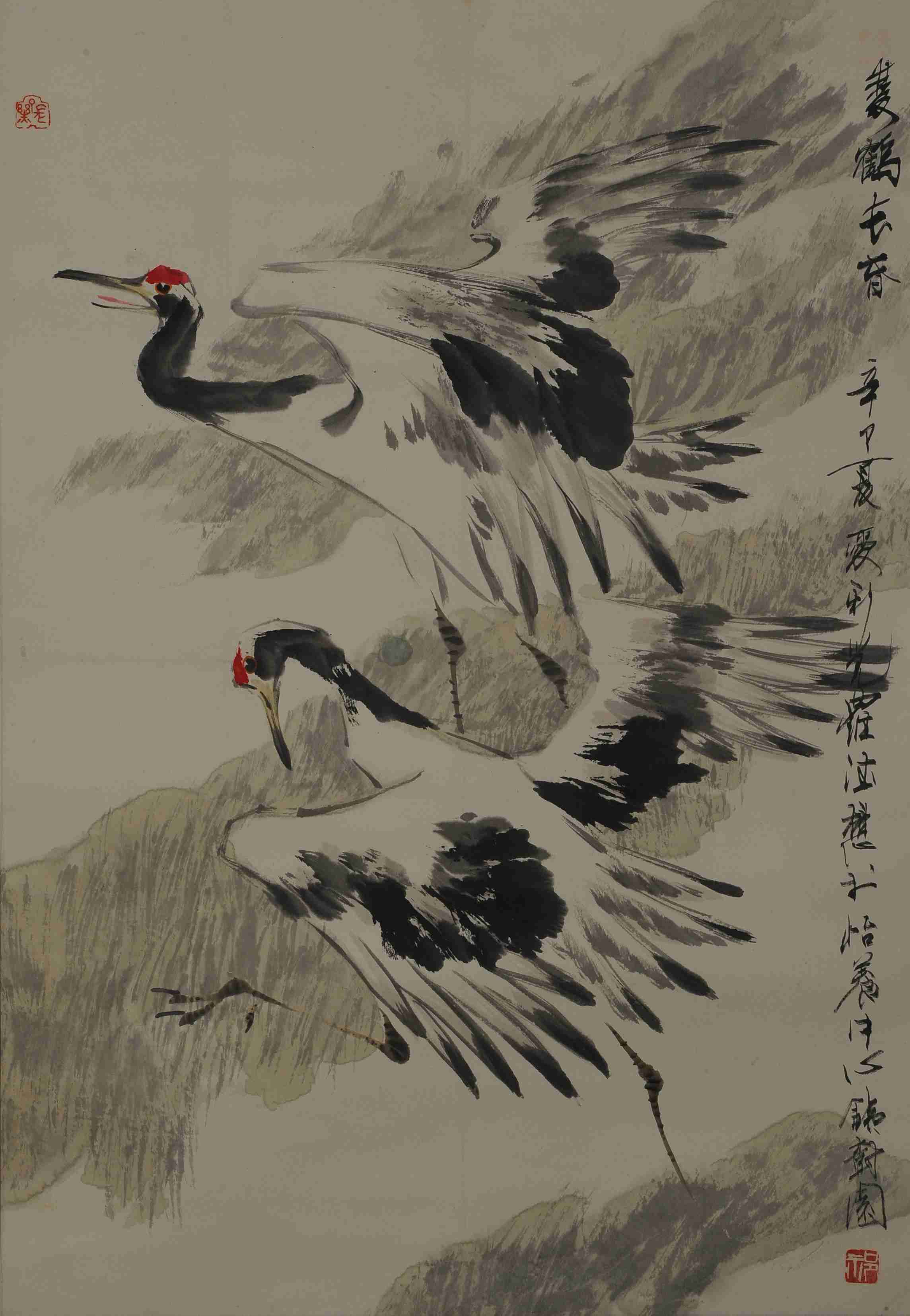 雙鶴圖