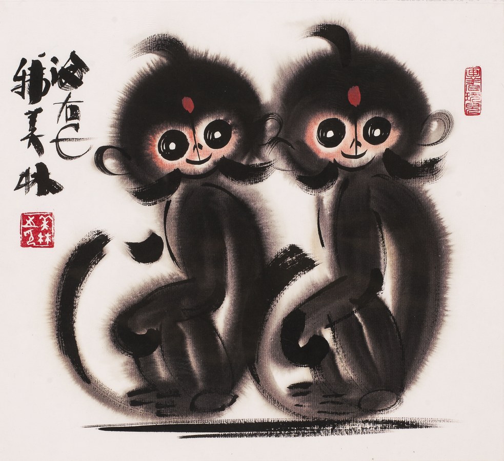 画猴的著名画家韩美林图片